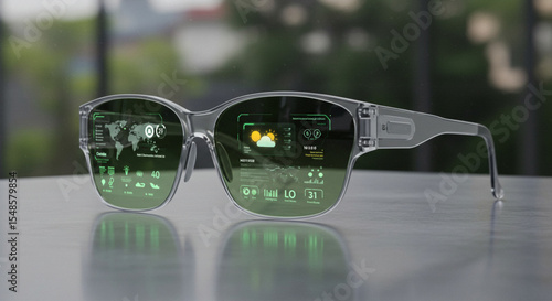 Smart Glasses with Augmented Reality Interface, Future Technology Concept