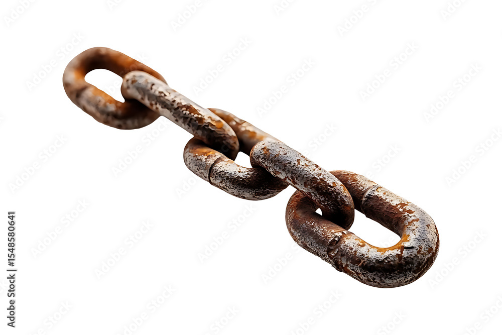 Obraz premium horizontal straight chain isolated on a transparent background