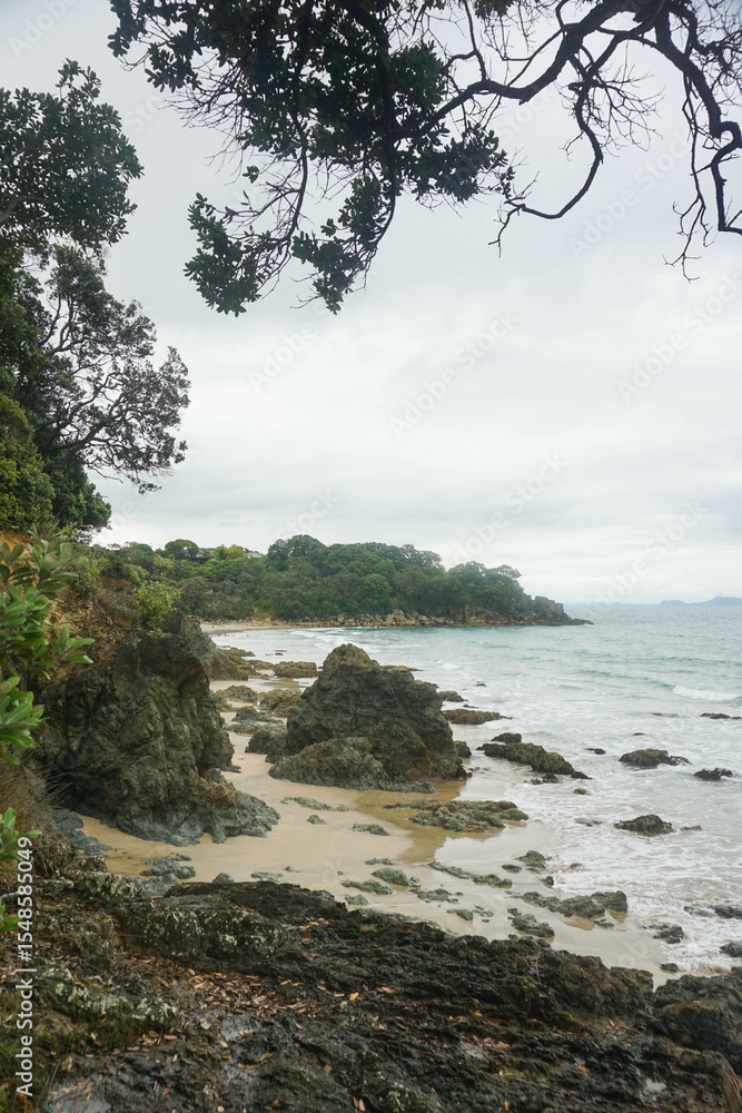 Fototapeta premium Beautiful view around Lang's beach in Northland, New Zealand.