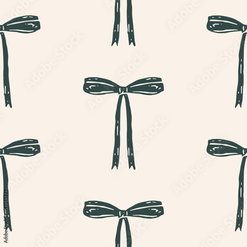 seamless pattern with bow tie