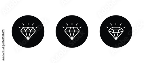 Diamond icon vector for web, computer and mobile app	