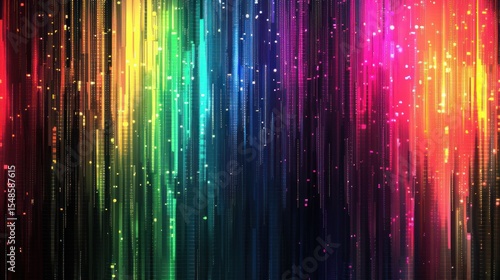 Abstract colorful vertical streaks