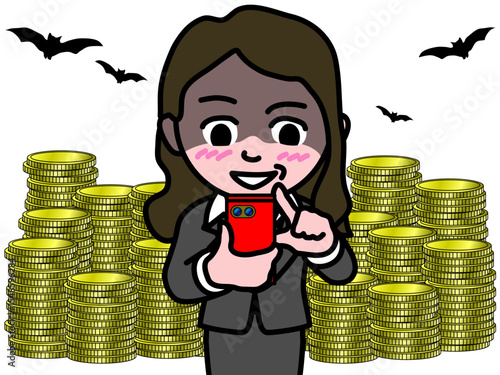 壱A：スマホでNISA投資の複利運用をする会社員女性_CS3 2025_0610_050