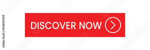 Discover Now button - Rectangular flat red icon