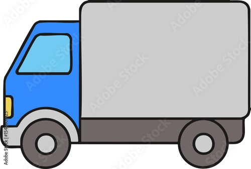 트레일러, 택배차, 트럭 벡터 이미지
Trailer vector image