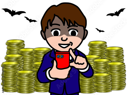 壱A：スマホでNISA投資の複利運用をする会社員男性_CS3 2025_0610_051