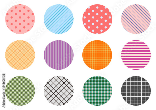 カラフルな円形素材