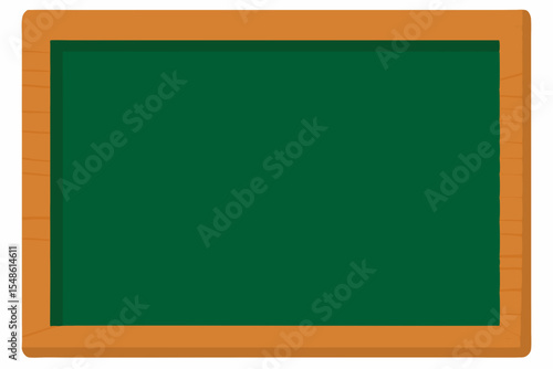 Blank Green Chalkboard with Wooden Frame Perfect for Education, Messages, and Announcements