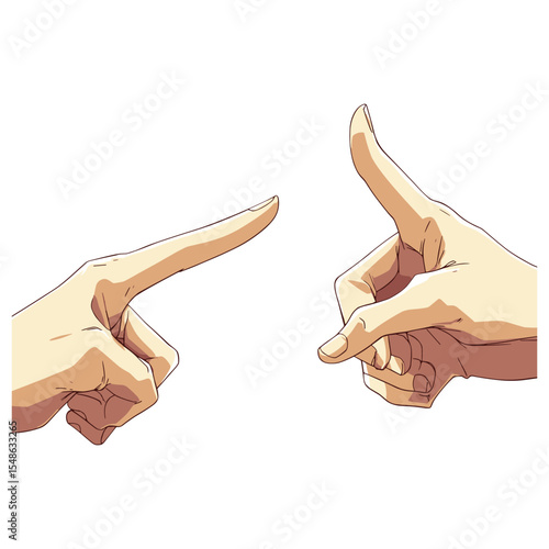 Hands Pointing Gesture Direction
