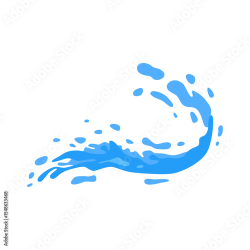 blue liquid splash ornament