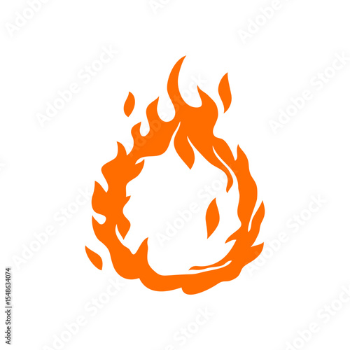 round burning flame element