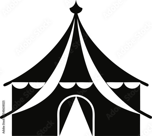 circus tent icon silhouette vector illustration