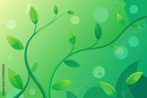 Wallpaper Mural Seamless vector floral pattern with green leaves, flowers, and natural botanical elements Torontodigital.ca