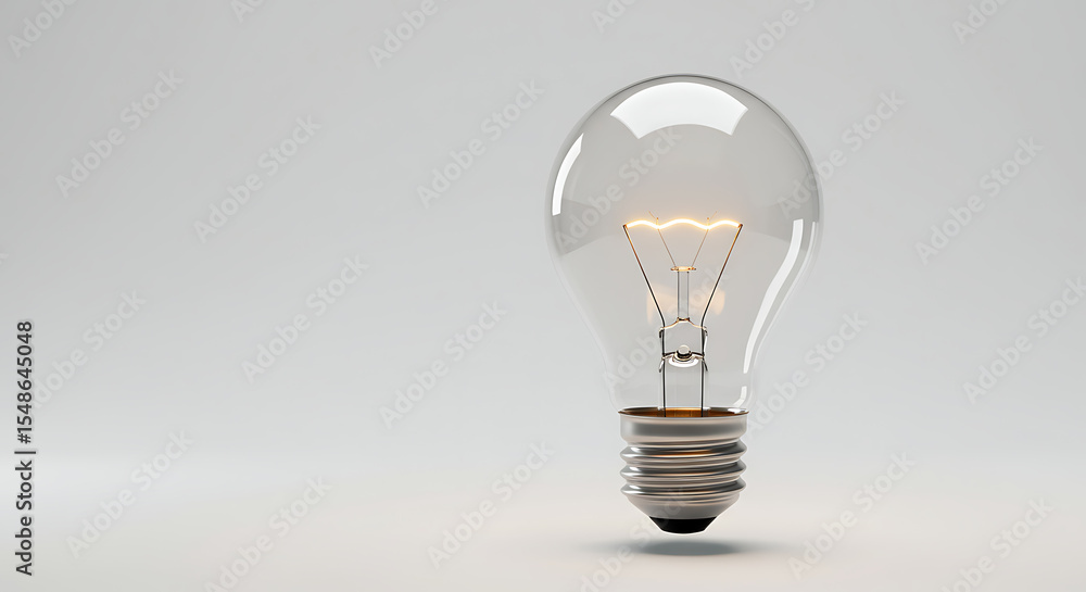 3D Light Bulb Innovation Concept 3D Light Bulb Innovation Concept