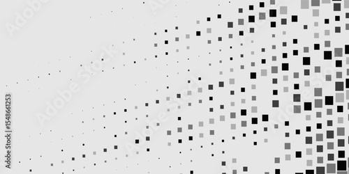 Light Silver, Gray vector pattern in square style. Decorative design in abstract style with rectangles