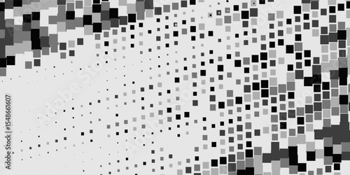 Light Silver, Gray vector pattern in square style. Decorative design in abstract style with rectangles