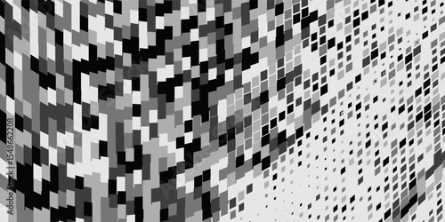 Light Silver, Gray vector pattern in square style. Decorative design in abstract style with rectangles