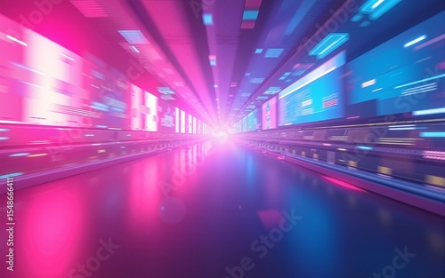 Wallpaper Mural Abstract pink, blue and purple background with interlaced digital Distorted Motion glitch effect. Futuristic cyberpunk design. Retro futurism, webpunk, rave 80s 90s aesthetic techno neon colors Torontodigital.ca