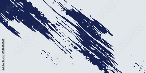 Vector blue paint, ink brush stroke, dry grunge brush smear, line or texture. futuristic modern design vector eps10