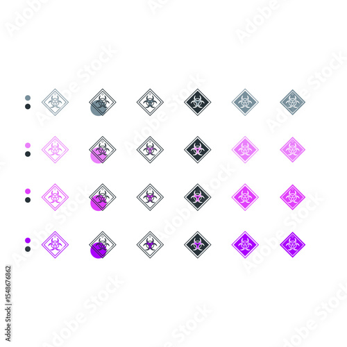 Biohazard icon warning of biological dangers.