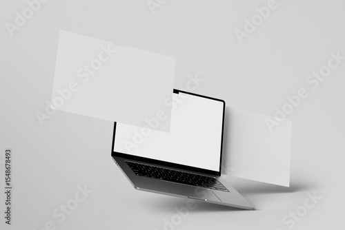 Laptop Screen Mockup, Template for website page