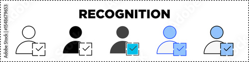 Recognition Icon Pack Line And Glyph