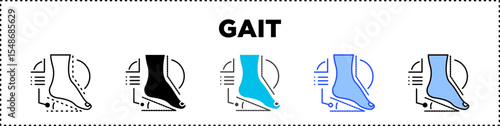 Gait Icon Pack Line And Glyph