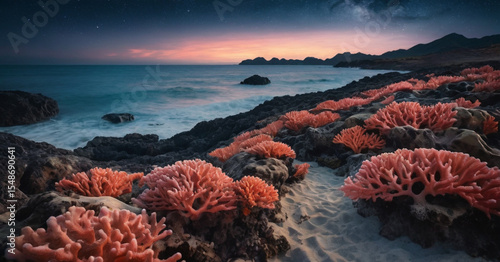 sunset in the beach