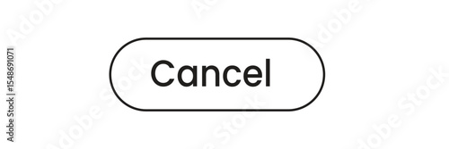 Cancel Button - Minimalist, Clean and flat Cancel Button Icon