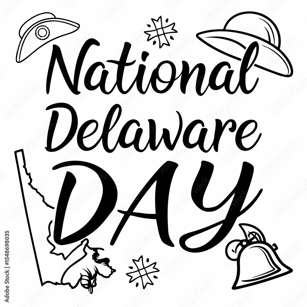 Obraz premium NATIONAL DELAWARE DAY vector illustration