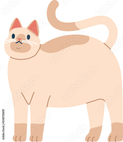 Lovely curious kitten vector illustration