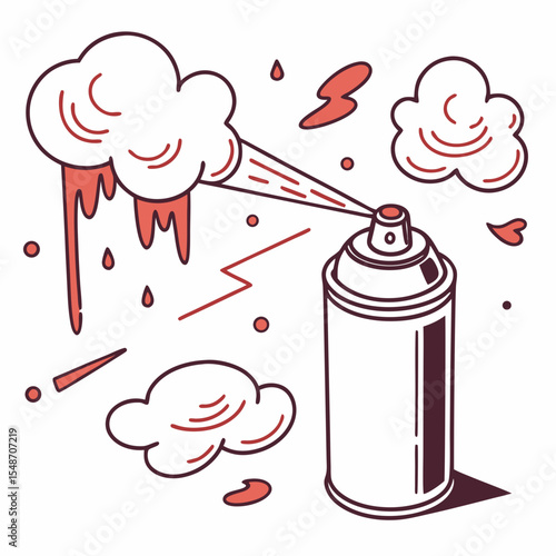  Spray graffiti texture with smudges and drops. Street aerosol clouds vector templates. Spray paint shapes, graffiti mockups, stencil. 