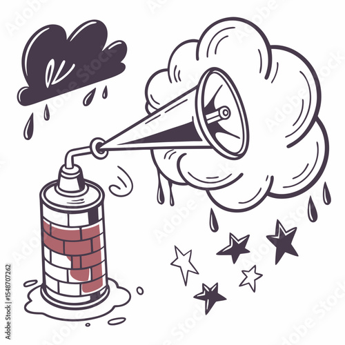  Spray graffiti texture with smudges and drops. Street aerosol clouds vector templates. Spray paint shapes, graffiti mockups, stencil. 