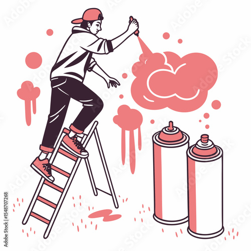  Spray graffiti texture with smudges and drops. Street aerosol clouds vector templates. Spray paint shapes, graffiti mockups, stencil. 