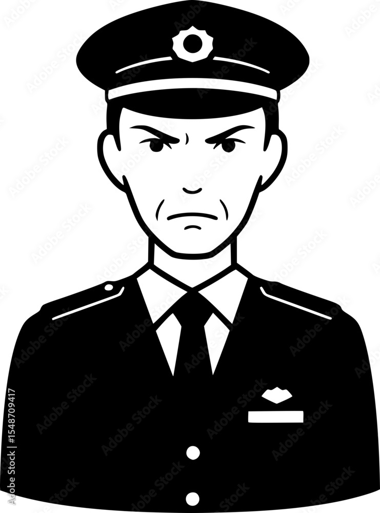 Police Officer Outline Icon for Law & Order Police Officer Outline Icon for Law & Order