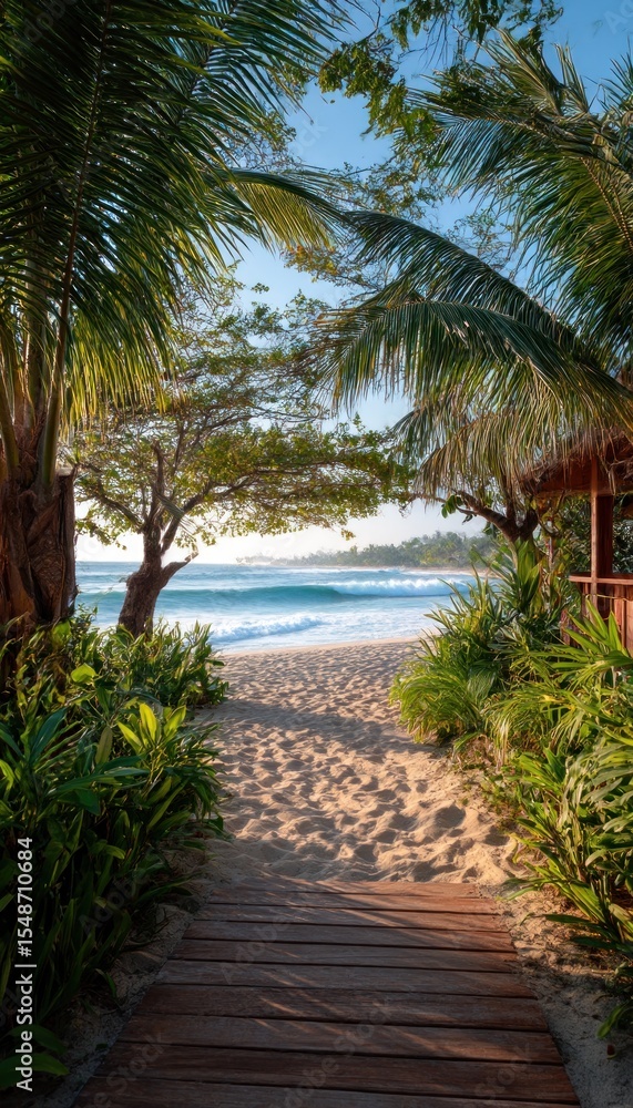 Obraz premium Tropical beach pathway