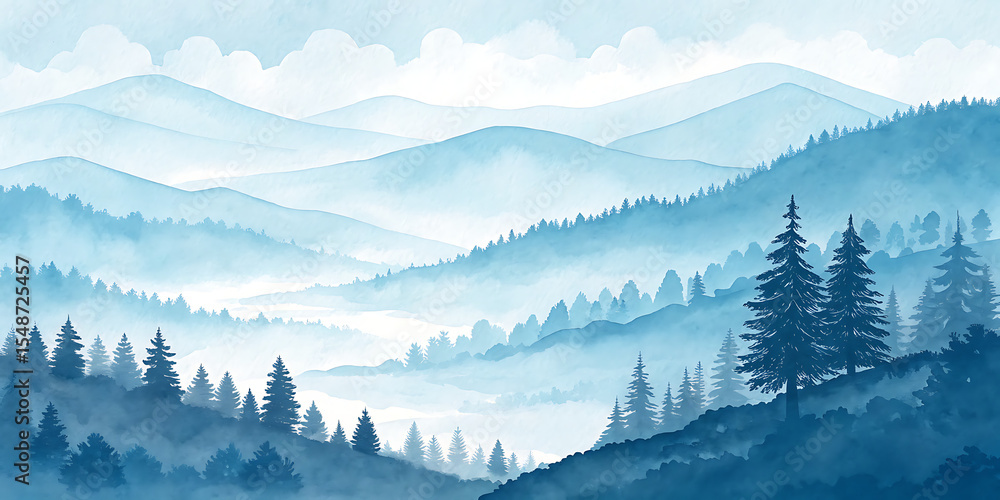 Obraz premium winter mountain landscape