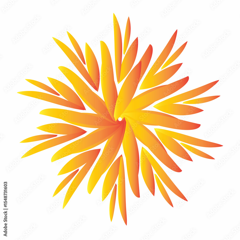 vector illustration of a yellow flower vector illustration of a yellow flower