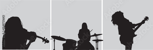 musician silhouette illustration