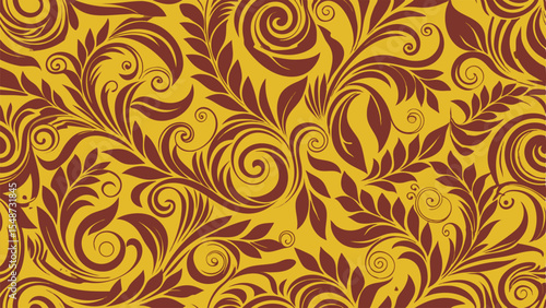 Luxury floral carving seamless pattern
