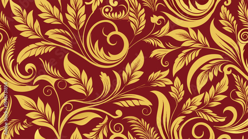 Luxury floral carving seamless pattern
