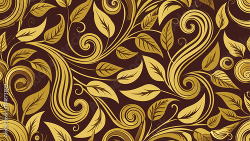 Luxury floral carving seamless pattern
