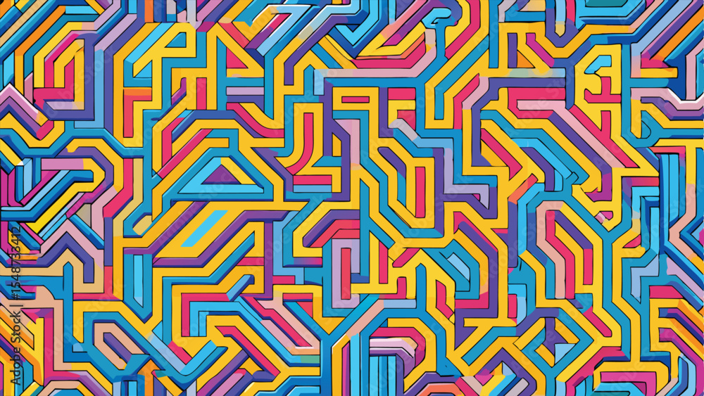 Pop and Colorful Circuit Board Puzzle Seamless Pattern, Electricity component. Vector Wallpaper Background
Pop and Colorful Circuit Board Puzzle Seamless Pattern, Electricity component. Vector Wallpaper Background