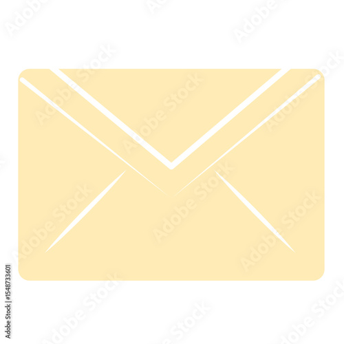 A simple envelope design, representing mail, communication, and postal services, ideal for stationery, messaging, and office-related themes.