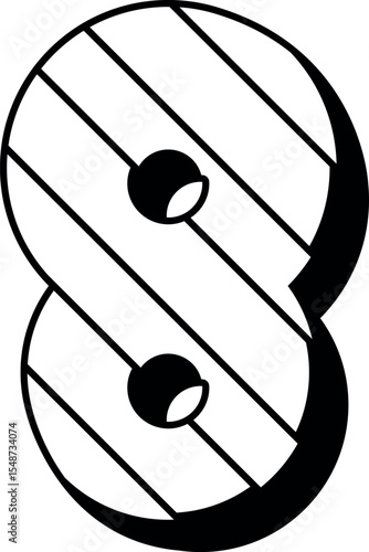 Eight font childish design vector illustration