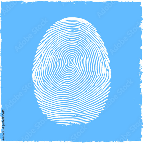 Identity authorization. Safe access. Digital authentication. Touch ID. Vector illustration