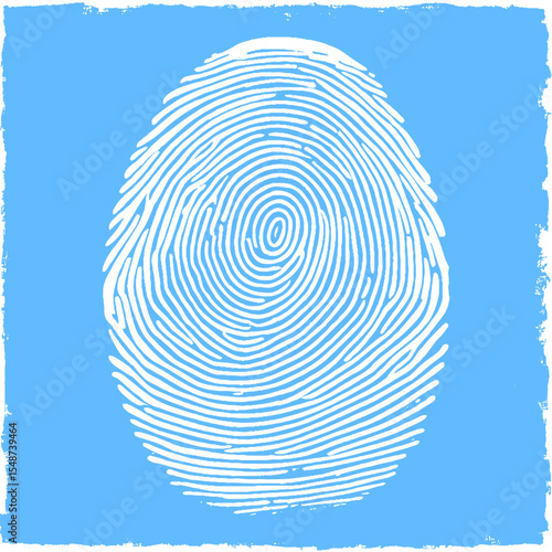 Identity authorization. Safe access. Digital authentication. Touch ID. Vector illustration