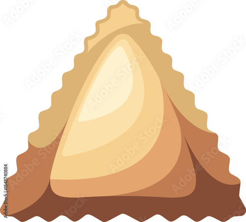 Homemade dumpling from dough vector illustration