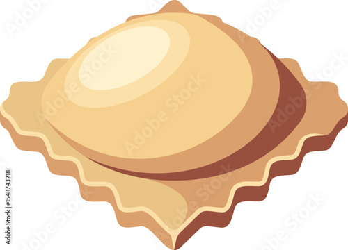 Ravioli from dough vector illustration