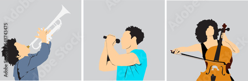 musician vector illustration